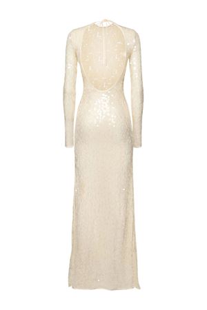 Long Sleeved Sequin Gown DAVID KOMA | RE25DK57DLCREAM